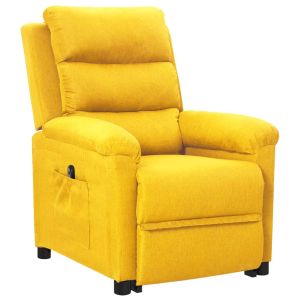 Sta-op-stoel stof geel