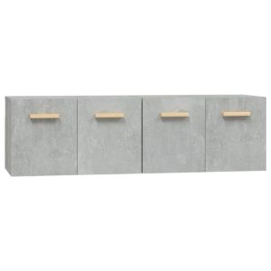 Wandkasten 2 st 60x36,5x35 cm bewerkt hout betongrijs