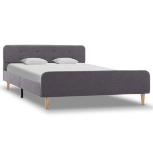 Bedframe stof lichtgrijs 120x200 cm