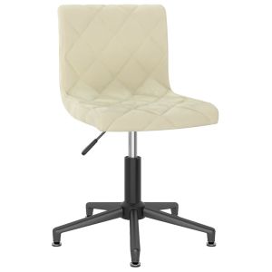 Eetkamerstoelen draaibaar 4 st fluweel crèmekleurig