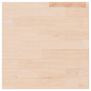 Tafelblad vierkant 40x40x2,5 cm onbehandeld massief eikenhout