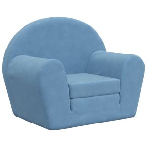 Kinderbank zacht pluche blauw