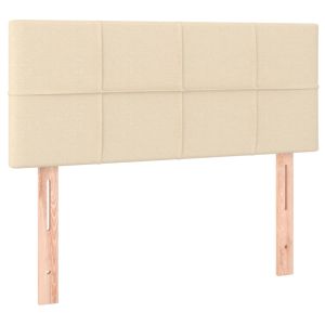 Hoofdbord 90x5x78/88 cm stof crèmekleurig