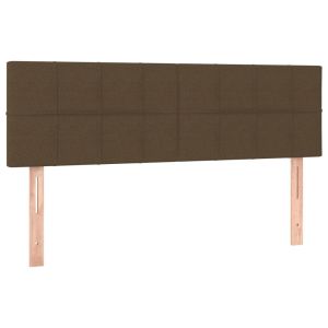 Hoofdborden 2 st 72x5x78/88 cm stof donkerbruin