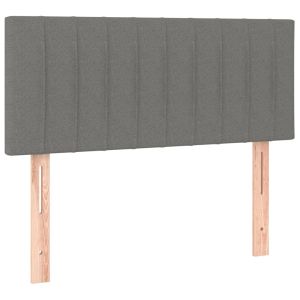 Hoofdbord 100x5x78/88 cm stof donkergrijs