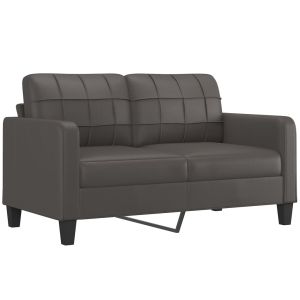 Tweezitsbank 140 cm kunstleer grijs