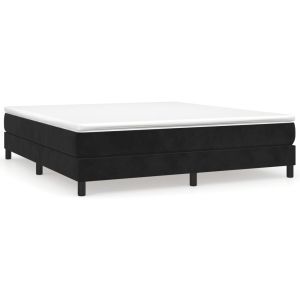 Boxspringframe fluweel zwart 160x200 cm