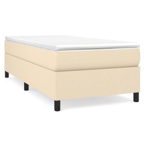 Boxspringframe stof crèmekleurig 80x200 cm