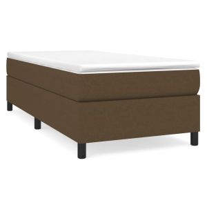 Boxspringframe stof donkerbruin 90x200 cm