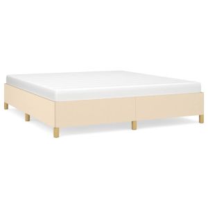 Boxspringframe stof crèmekleurig 160x200 cm