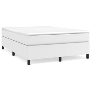 Boxspringframe kunstleer wit 140x190 cm