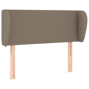 Hoofdbord met randen 93x23x78/88 cm stof taupe