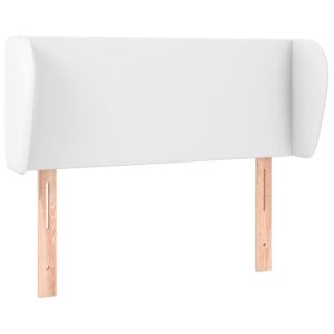 Hoofdbord met randen 93x23x78/88 cm kunstleer wit