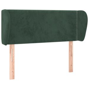 Hoofdbord met randen 103x23x78/88 cm fluweel donkergroen