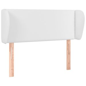 Hoofdbord met randen 83x23x78/88 cm kunstleer wit