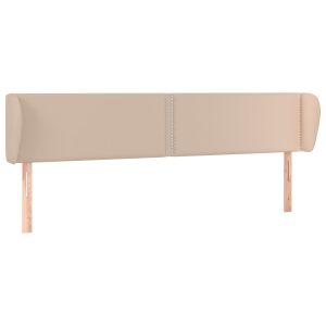 Hoofdbord met randen 183x23x78/88 cm kunstleer cappuccinokleur