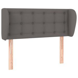 Hoofdbord met randen 83x23x78/88 cm kunstleer grijs