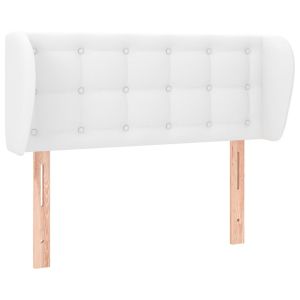 Hoofdbord met randen 103x23x78/88 cm kunstleer wit