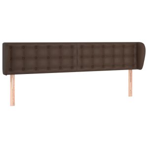 Hoofdbord met randen 163x23x78/88 cm kunstleer bruin