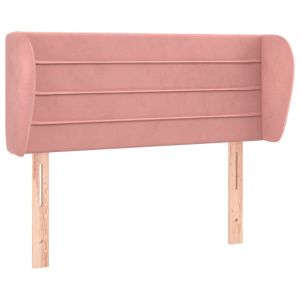 Hoofdbord met randen 83x23x78/88 cm fluweel roze