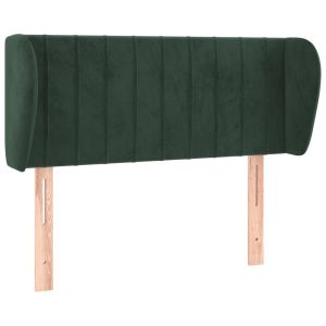 Hoofdbord met randen 93x23x78/88 cm fluweel donkergroen