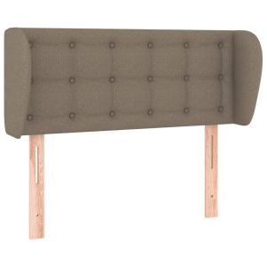Hoofdbord met randen 103x23x78/88 cm stof taupe