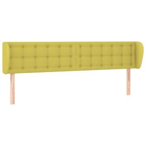 Hoofdbord met randen 163x23x78/88 cm stof groen