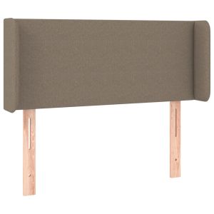 Hoofdbord met randen 93x16x78/88 cm stof taupe