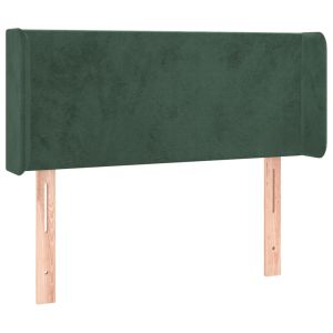 Hoofdbord met randen 103x16x78/88 cm fluweel donkergroen