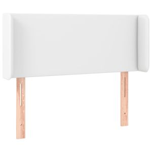 Hoofdbord met randen 93x16x78/88 cm kunstleer wit