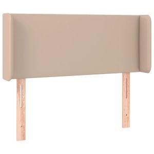 Hoofdbord met randen 93x16x78/88 cm kunstleer cappuccinokleur