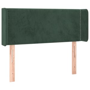 Hoofdbord met randen 83x16x78/88 cm fluweel donkergroen