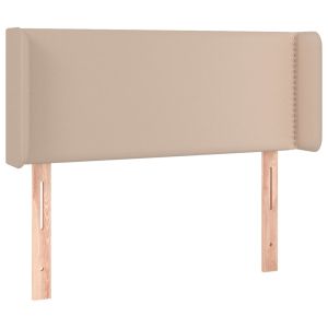 Hoofdbord met randen 93x16x78/88 cm kunstleer cappuccinokleur