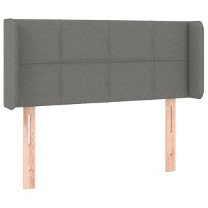 Hoofdbord met randen 93x16x78/88 cm stof donkergrijs