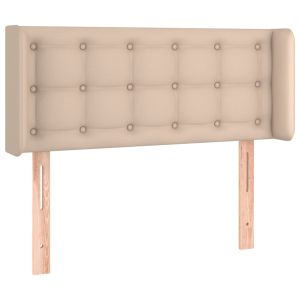 Hoofdbord met randen 103x16x78/88 cm kunstleer cappuccinokleur