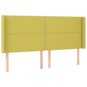 Hoofdbord met randen 163x16x118/128 cm stof groen