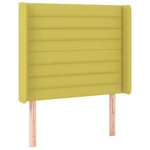 Hoofdbord met randen 83x16x118/128 cm stof groen
