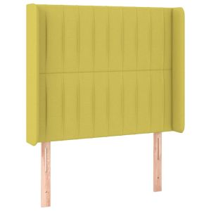 Hoofdbord met randen 93x16x118/128 cm stof groen