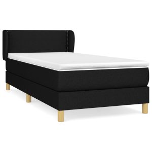 Boxspring met matras stof zwart 80x200 cm