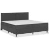 Boxspringframe stof grijs 200x200 cm