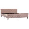 Bedframe fluweel roze 160x200 cm