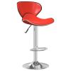 Barkruk kunstleer rood
