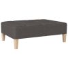 Voetenbank 78x56x32 cm stof donkergrijs