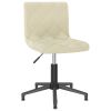 Eetkamerstoelen draaibaar 4 st fluweel crèmekleurig