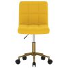 Eetkamerstoelen draaibaar 4 st fluweel mosterdgeel