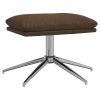 Voetenbank 60x60x39 cm stof bruin