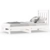 Slaapbank uitschuifbaar massief grenenhout wit 2x(90x190) cm