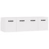 Wandkasten 2 st 80x35x36,5 cm bewerkt hout wit