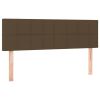 Hoofdborden 2 st 72x5x78/88 cm stof donkerbruin