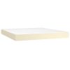 Pocketveringmatras 180x200x20 cm kunstleer crèmekleurig